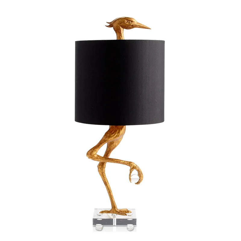 

Bird-shaped Table Lamp Creative Art Luxury Desk Light American Living Room Bedroom Modern Artist Home Decorative Lamp Fixtures