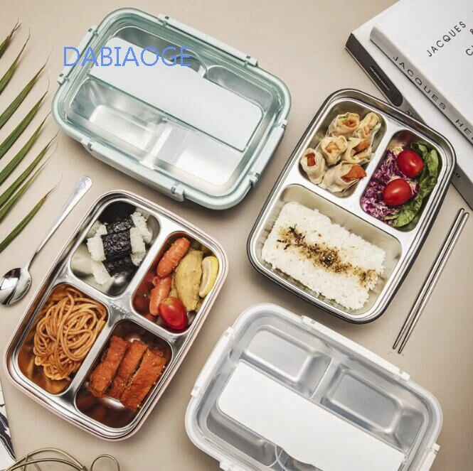 Здоровый материал нержавеющая сталь Ланч бокс пшеничная солома Bento коробки