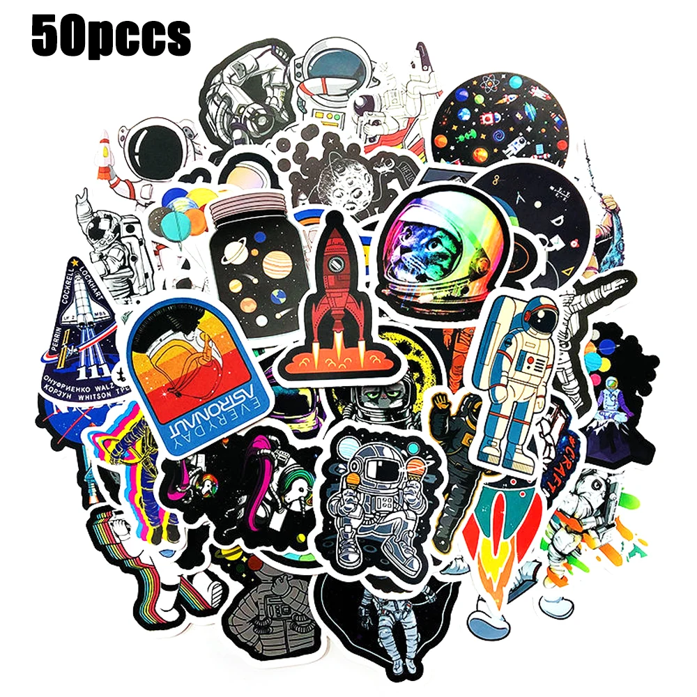 

50pcs/Pack Space Anime Stickers Kids Gift Graffiti Stickers for Trunk Skateboard Mobile Phone Cartoon Stickers Toys for Kids