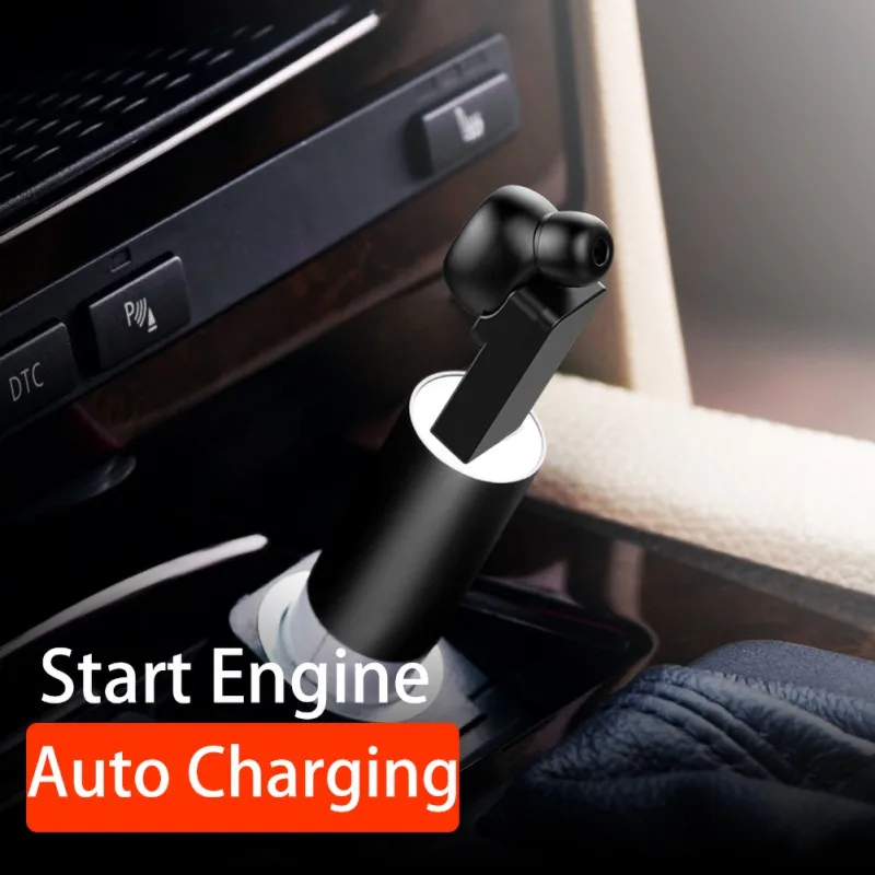 ABS Материал Bluetooth V5.0 одно ухо вкладыши мини невидимая гарнитура Магнитная Зарядка