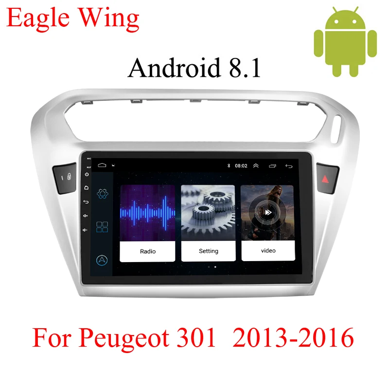 Android 8 1 Автомобильный мультимедийный dvd плеер для peugeot 301 Citroen Elysee 2013 2016 с