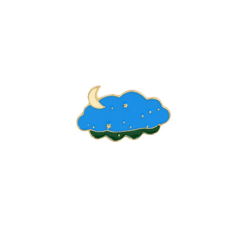 Night sky in summer brooches for women enamel pins broches Birthday gifts jewelry shirt bag lapel pin | Украшения и аксессуары