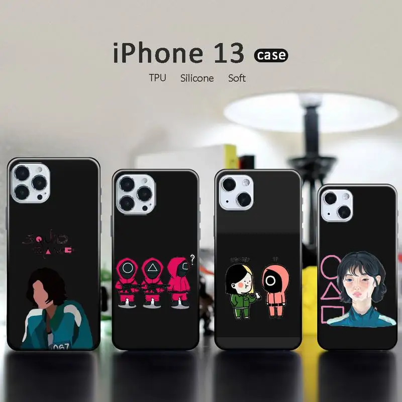 

Squid Game 456 horror tv series Phone Case for iphone 13 12 11 pro mini XS max 6 6s 7 8 plus X XR soft TPU coque shell funda