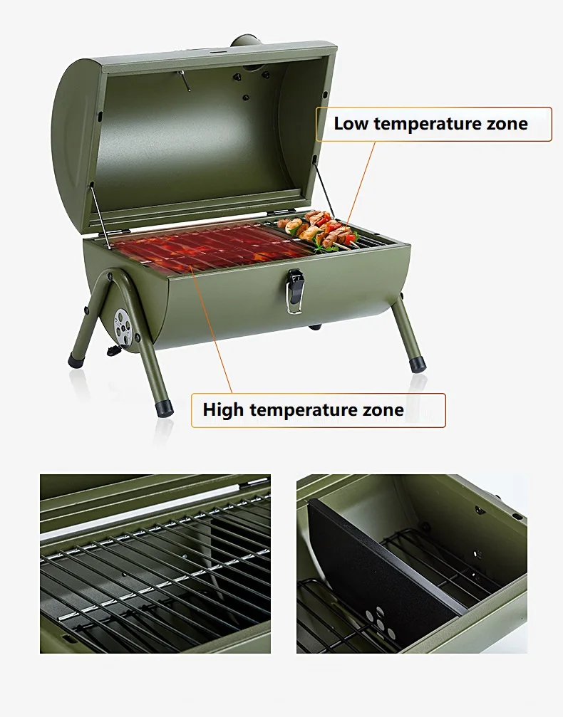 Portable barbecue stove household indoor charcoal set of tools small field string thickened Charcoal Grills | Дом и сад