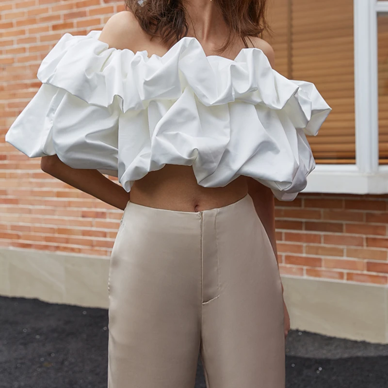 Женские Длинные свободные брюки TWOTWINSTYLE повседневные длинные с высокой талией и