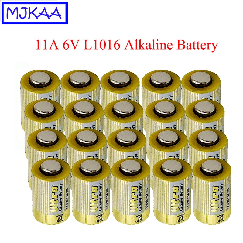 MJKAA 20 шт. L1016 11A 6 В щелочные батареи Первичная сухая батарея для автомобильного ключа дистанционного управления Прямая поставка