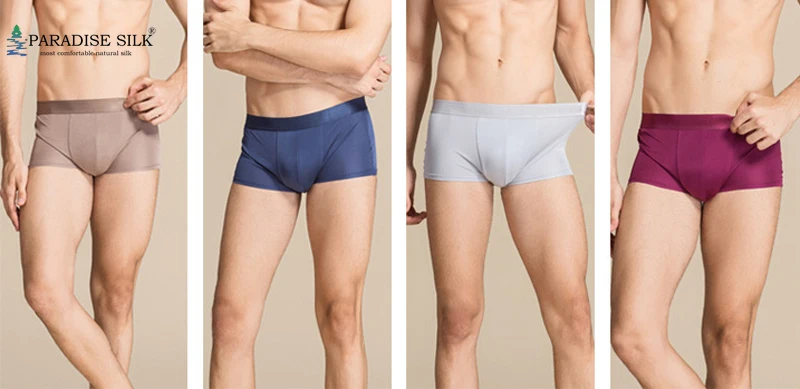 Для мужчин нижнее белье трусы боксеры носки 4 пары/100% чистого шелка вязать