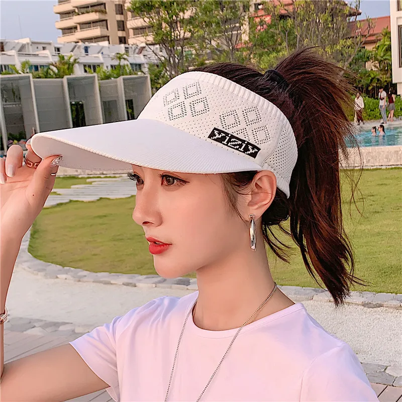 2022 Spring Summer Sun Visor Hats Wide Brim Women's Outdoor Beach Protection Caps Empty Top New | Аксессуары для одежды