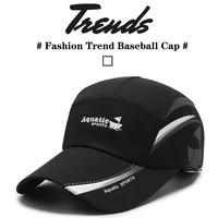 summer dome quick drying foldable men baseball cap casual gauze net printing letters outdoor fishing melon leather hat women sg4