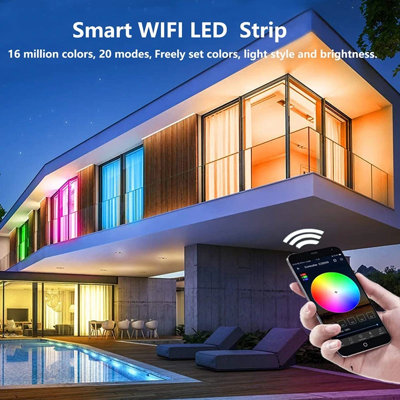 Светильник ная лента SMD 5050 водонепроницаемая гибкая Диодная Светодиодная с Bluetooth