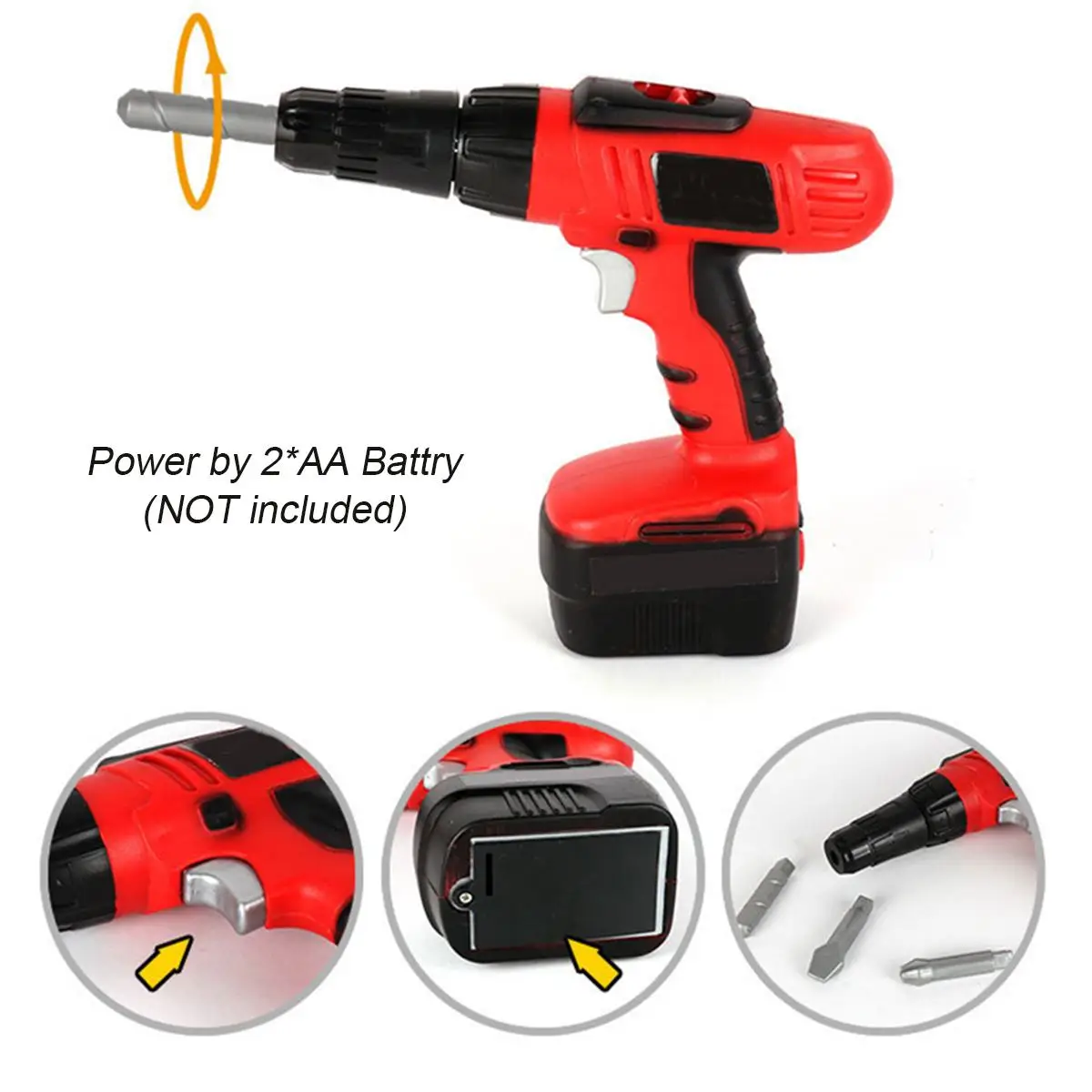 

Детская имитация электрической дрели инструмент для ремонта игрушка 19/37 шт. инженер отвертка Набор инструментов игрушечная коробка для дет...