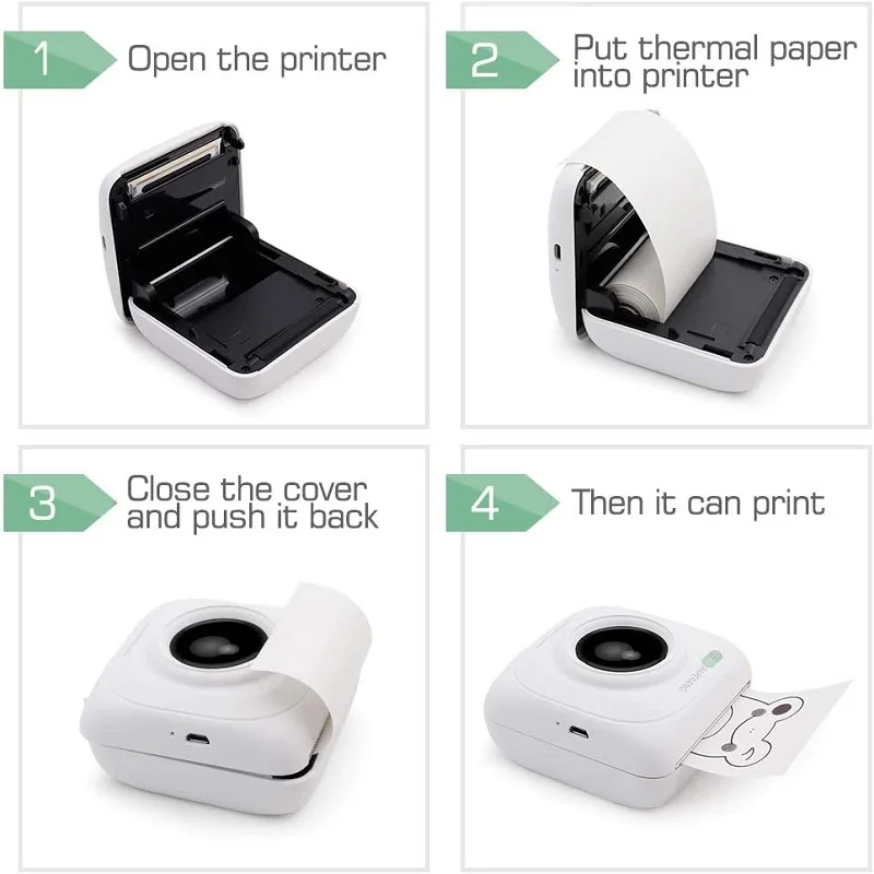 1 рулон карманной мини фотобумаги для бумаги переносной Bluetooth POS кассовый аппарат