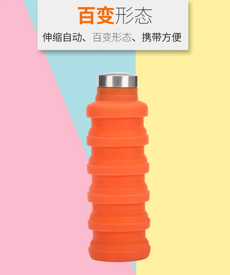 

CROSSWAY Cycling Water Bottle 500ML Hiking Waterbottle Foldable 250ML Food Grade Silicone Material Collapsible Bike Sport Home