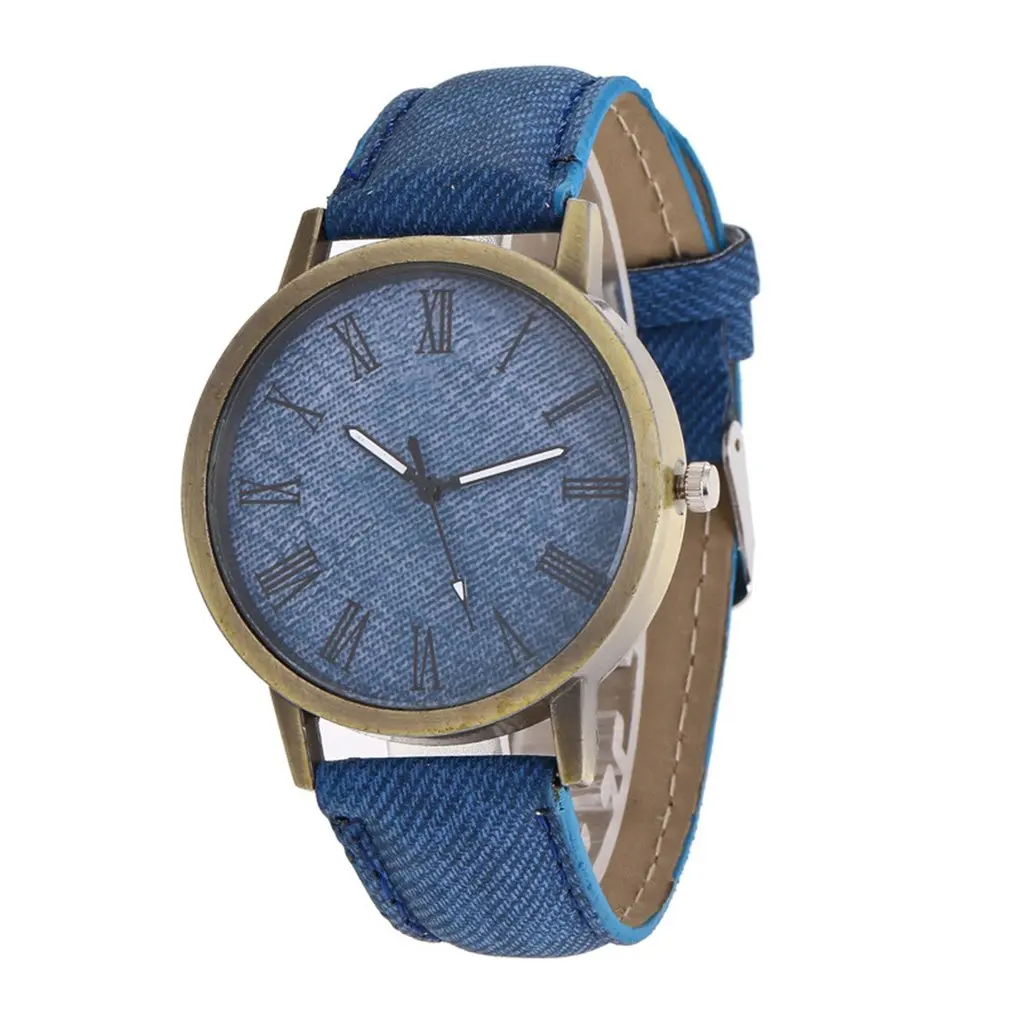 Женские кварцевые часы с ремешком из джинсовой ткани | Наручные
