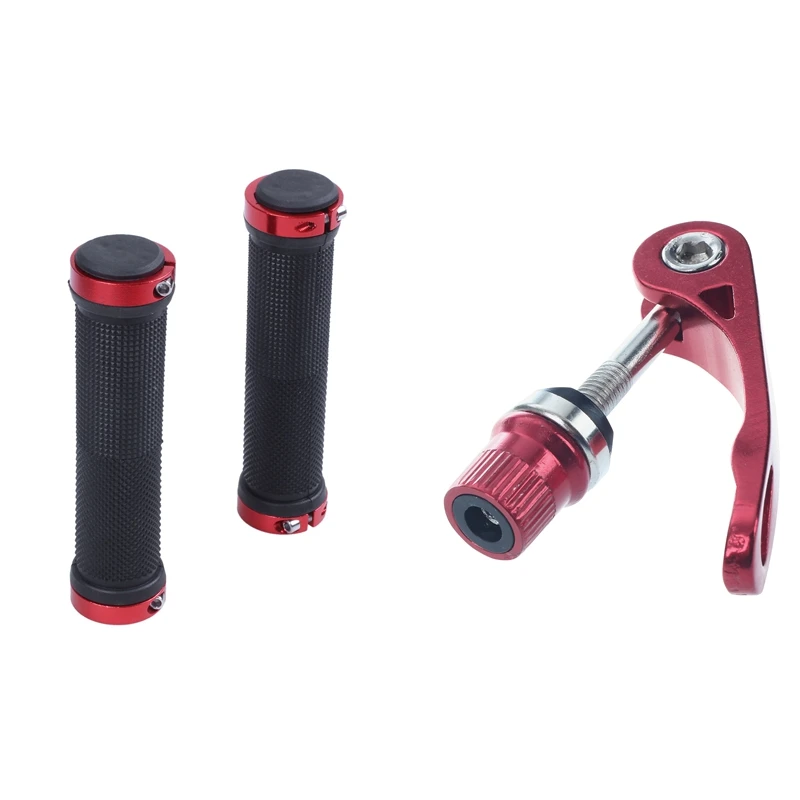 

Lever Quick Clamp Tool Bolt Red Alloy Bike Route Saddle & Double Lock On Locking Bmx Mtb Mountain Bike Cycle Bicycle Handle Bar