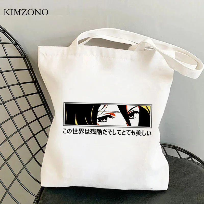 

Attack on Titan shopping bag recycle bag tote shopper bolsa cotton handbag bag ecobag reusable sacola string sac toile