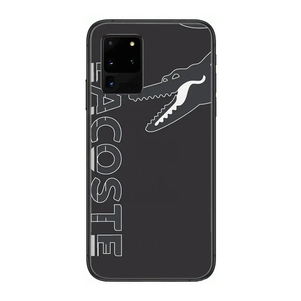 

Luxury art L-Lacoete marca Phone cover hull For SamSung Galaxy S 6 7 8 9 10 20 Plus Edge E 5G Lite Ultra black soft bumper