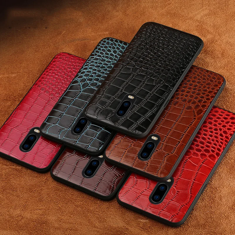 crocodile genuine leather case for oppo r9 r9s r11 r11s r15 r17 f11 plus pro realme x 3 c2 reno z 10x a7 2018 a5 a9 2020 cover free global shipping