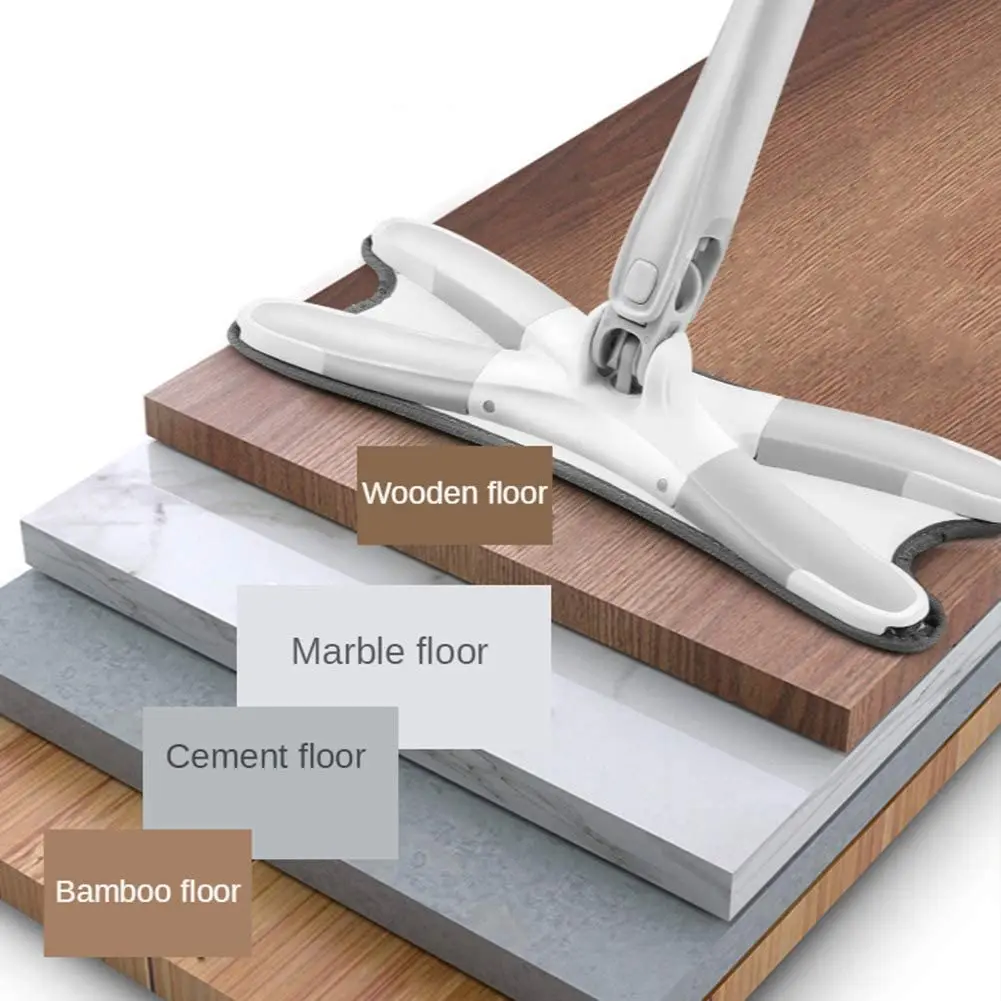 Швабра с ручной экструзией для пола умная тряпка вращающимися насадками из