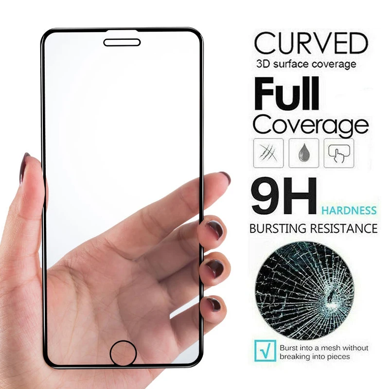 10 шт. закаленное стекло полное покрытие защита экрана для iPhone 12 Mini 11 Pro Max XS XR X 8 7 6