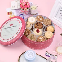 new large capacity biscuit tin box cookie snowflake pastry candy packaging box diy home cake dessert empty metal can storage box