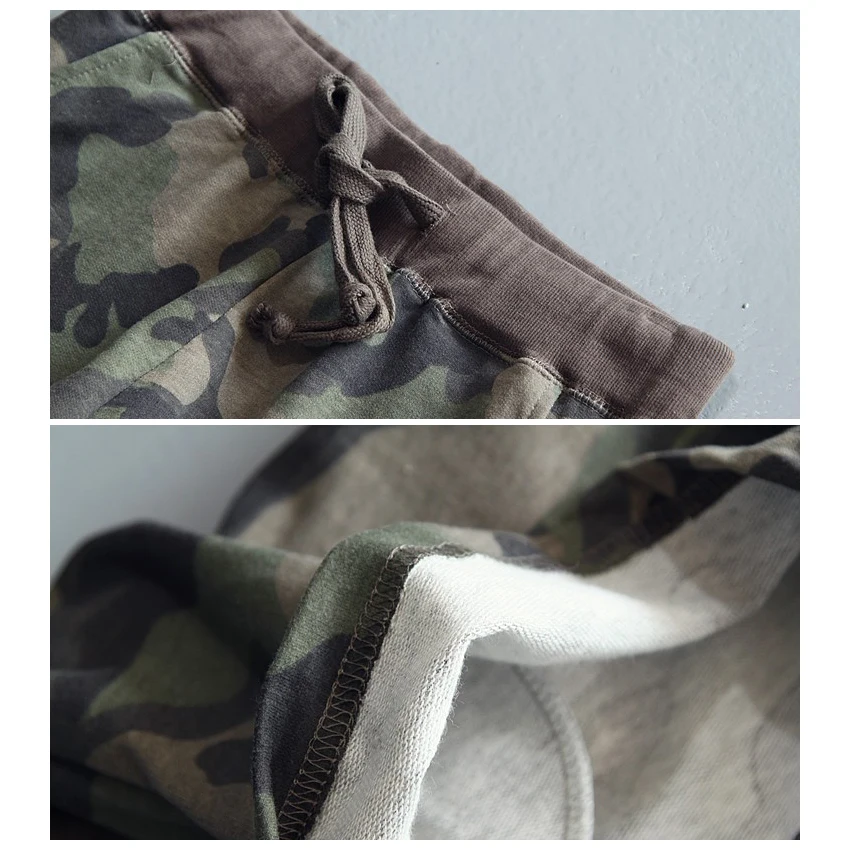 Шорты женские камуфляжные с завышенной талией модные хлопковые повседневные