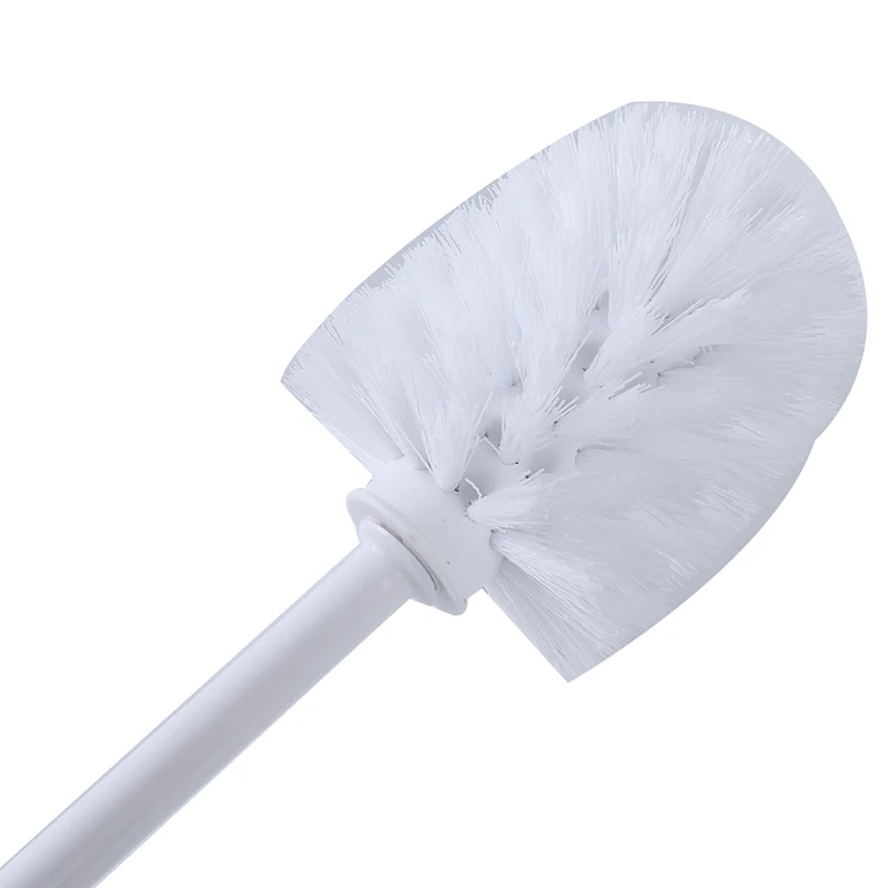 

White Bathroom ABS Toilet Cleaning Brush Set Free Punching Wall Mounted Toilet Brush Holder Long Handle Cleaning Brush Set