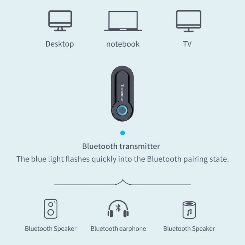 DSMOTEK 2020 New Car Bluetooth Transmitter BT5.0 Wireless Aux-in Cellphone Audio Music Playing Via Player TV Kit | Автомобили и
