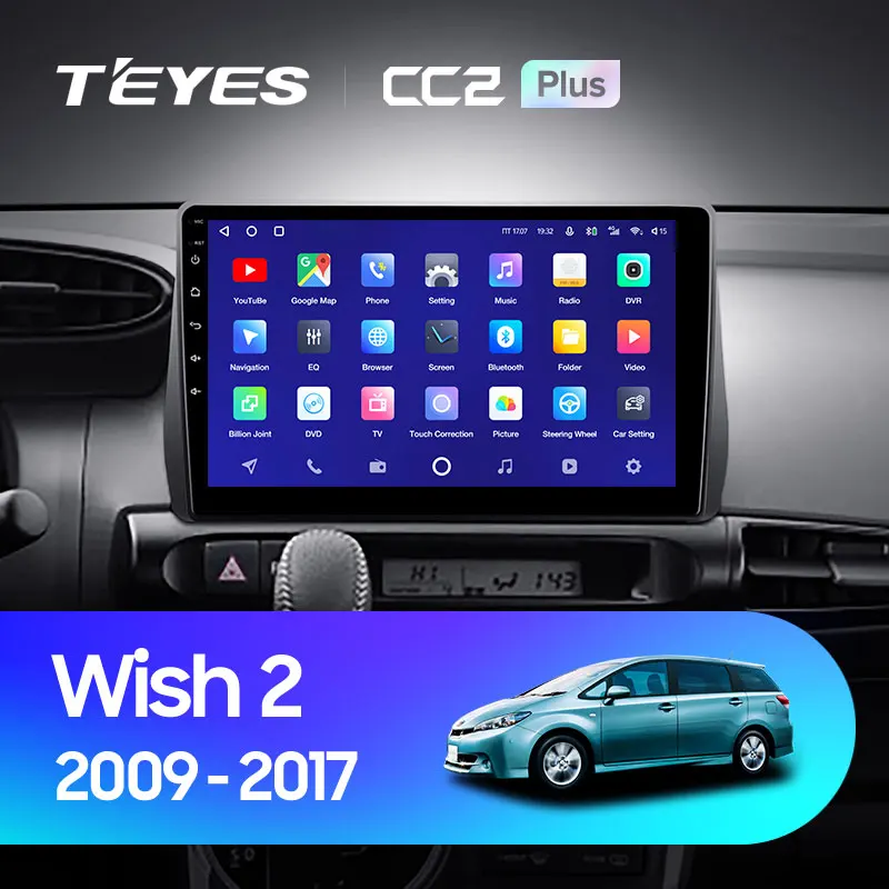TEYES CC2L и CC2 Plus Штатная магнитола For Тойота Виш XE20 Toyota Wish 2 II 2009 - 2017 Android до 8-ЯДЕР 6 +