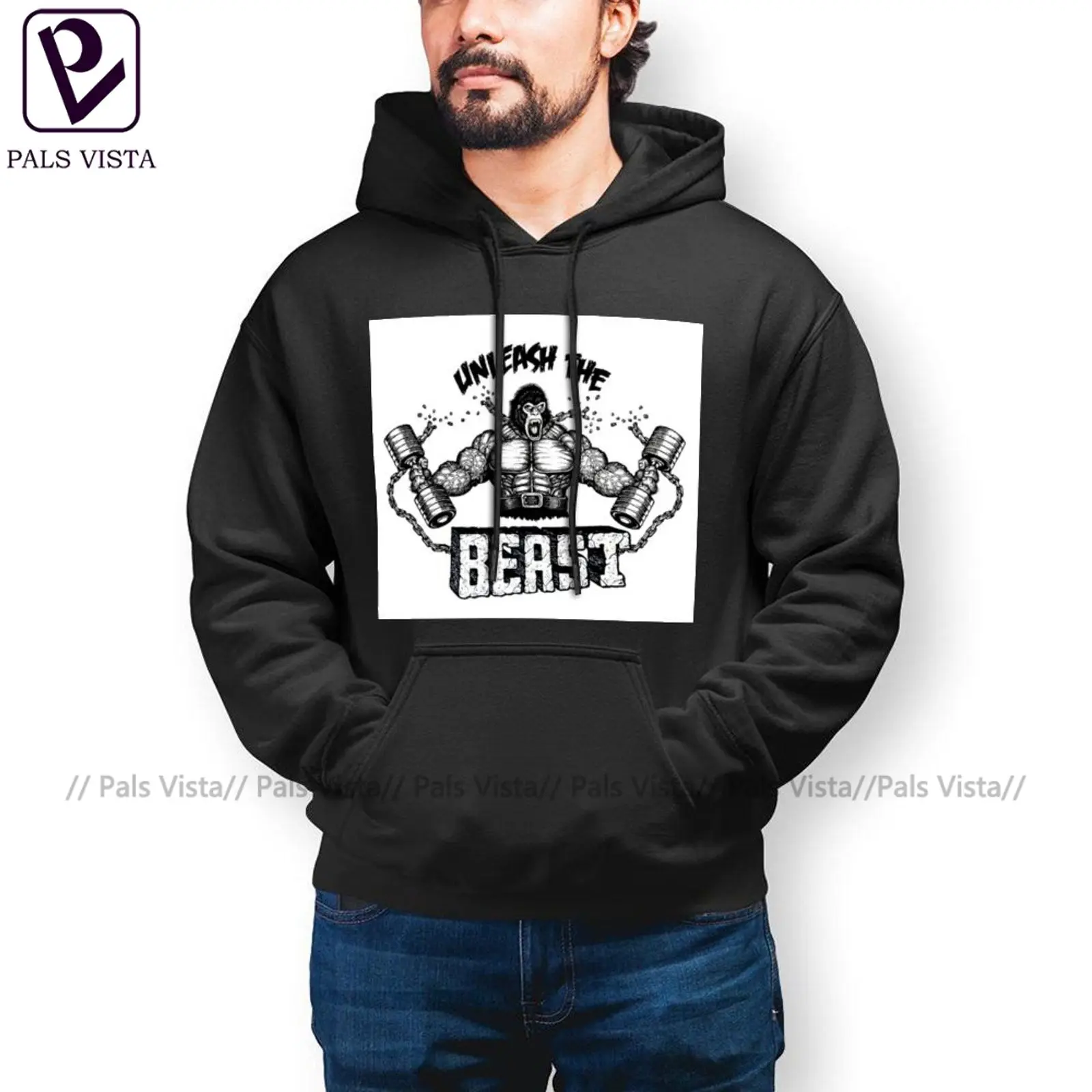 

Осенняя толстовка с капюшоном с изображением героев мультфильма «Горилла»