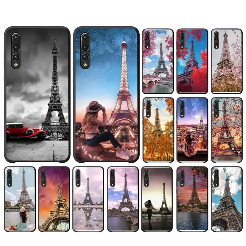 

Romantic Paris Eiffel Tower Phone Case For Huawei Y6 2018 Y7prime2019 funda Case for Y8p Y9 2019 Capa