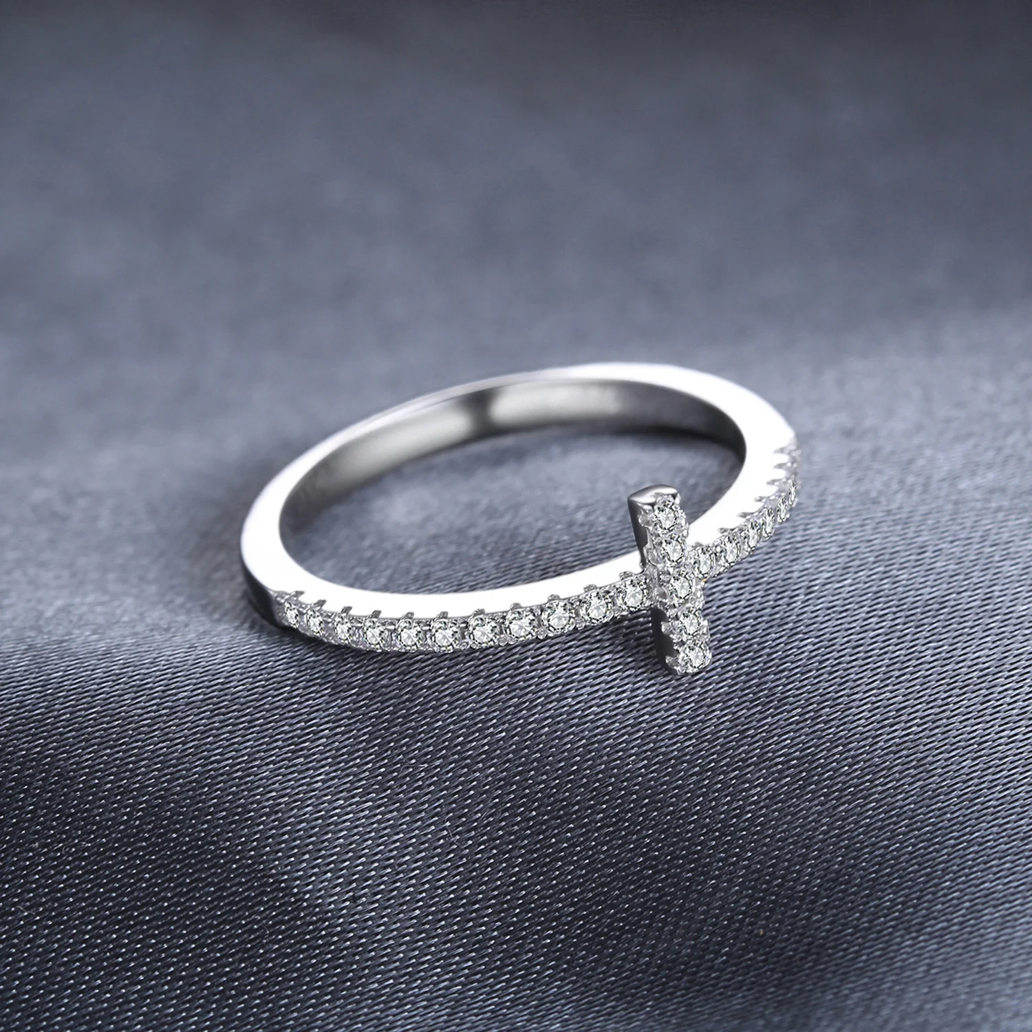 JewelryPalace Cross поперечный Юбилей кубического циркония кольца 925 пробы Серебряные для