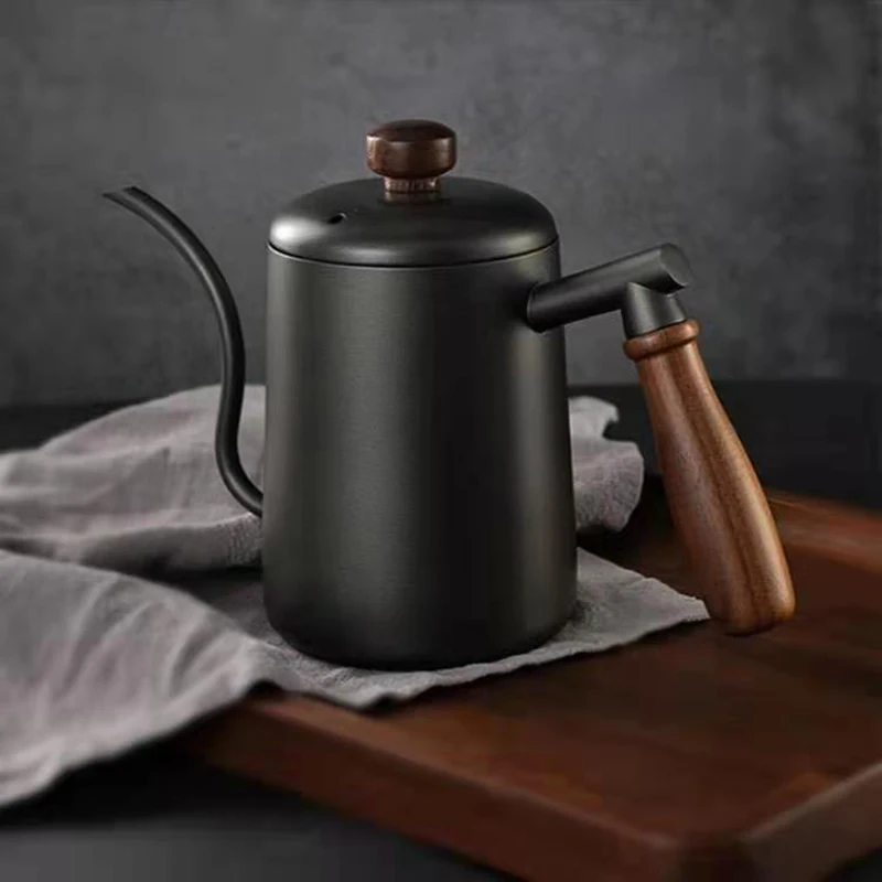 

600ml 304 Stainless Steel Coffee Pot By Hand With Lid