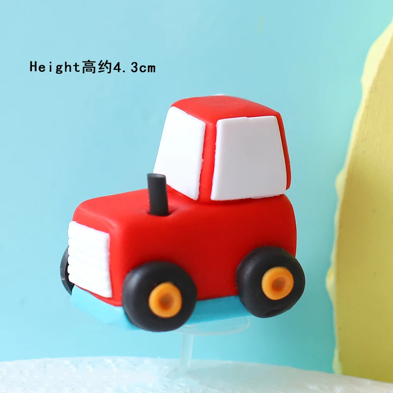 Счастливая ферма корова лошадь поезд пугалы глиняные торты топперы для детского