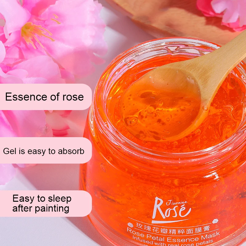 

Rose Gel Face Mask Cream Brightening Facial Mask Soothes Repairs Skin Moisturizing Refreshing Rejuvenation M88