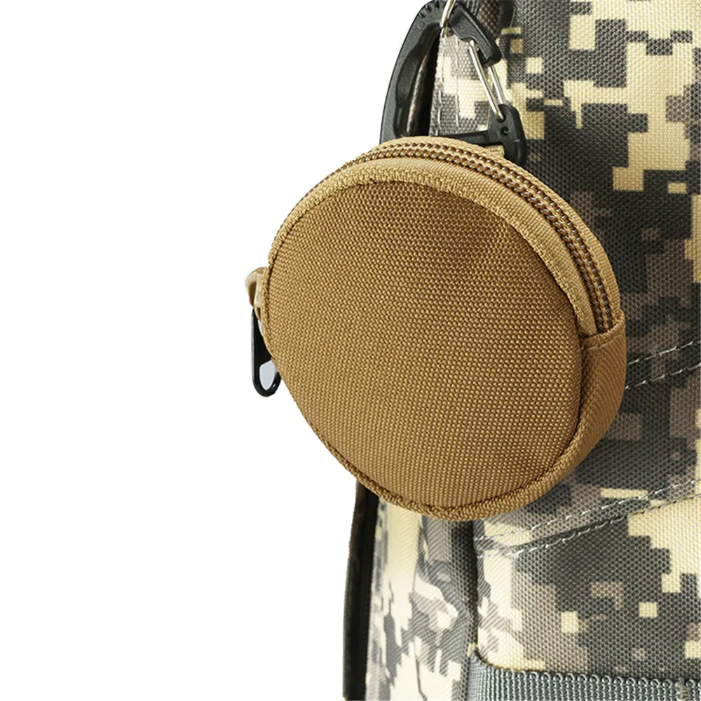 

New 900d Oxford Round Tactical Wallet Pouch Portable Coin Key Pocket Zipper Purses For Outdoor Accessories Bag Edc Purse