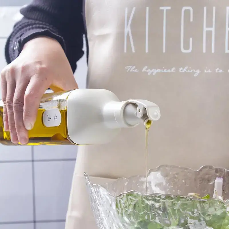 

Creative Cooking Seasoning Glass Bottle Sauce Oil Vinegar Leak-proof Soy Storage Bottle Kitchen Accessories Household Supplies