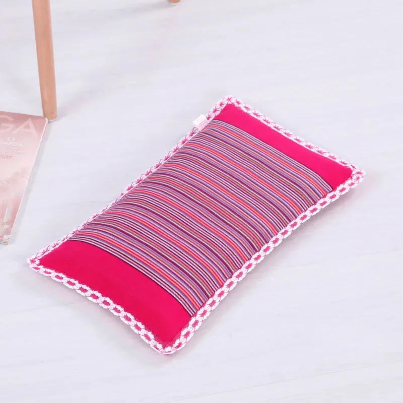 

Color Stripes Children'S Pillow Breathable Rectangle Pillow Buckwheat Pillow Core Removable Washable Pillowcase Baby Head Suppor