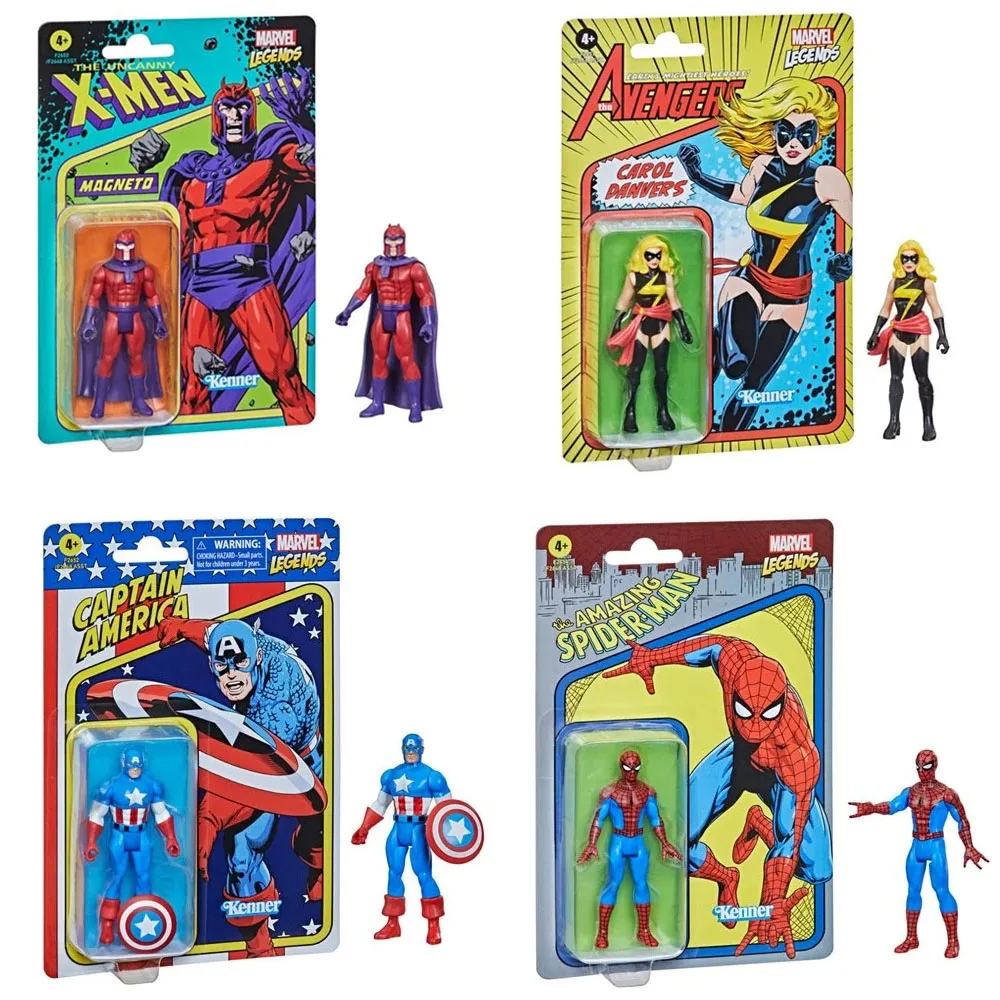 

Фигурки героев аниме Hasbro Marvel Legends, Халк, Кэрол, Дэнверс, Капитан Америка, Магнето фонарь Человек-паук, игрушки, подарок 12 см