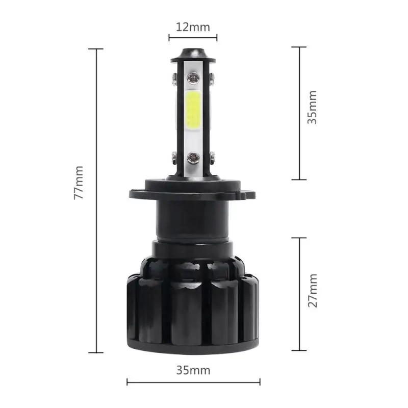 

2Pcs H7 Led Headlight Fog Lamp Car Bulb Kit 60W 18000LM 6500K White High Focus And Max Light Output Auto Car Accessories