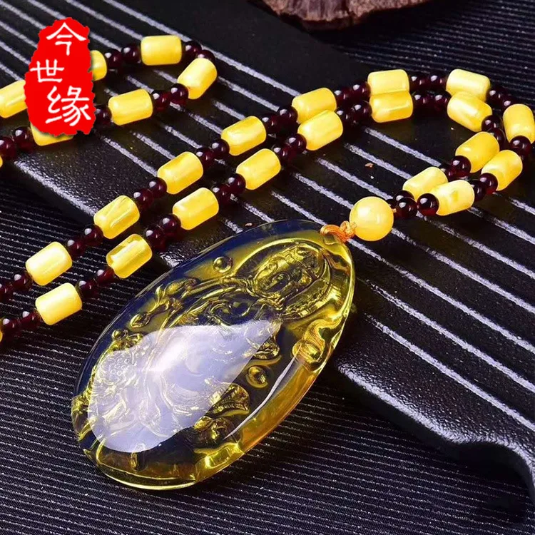 Ручная полировка Dominion Guanyin кулон ожерелье для мужчин и женщин свитер цепь Кулон