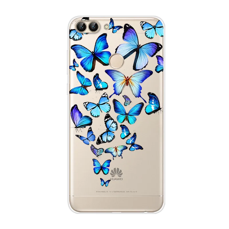 B для huawei P Smart чехол гранит мрамор Мягкая силиконовая задняя накладка из ТПУ чехол для huawei Enjoy 7 S/P Smart PSmart чехол Silm - Цвет: 55