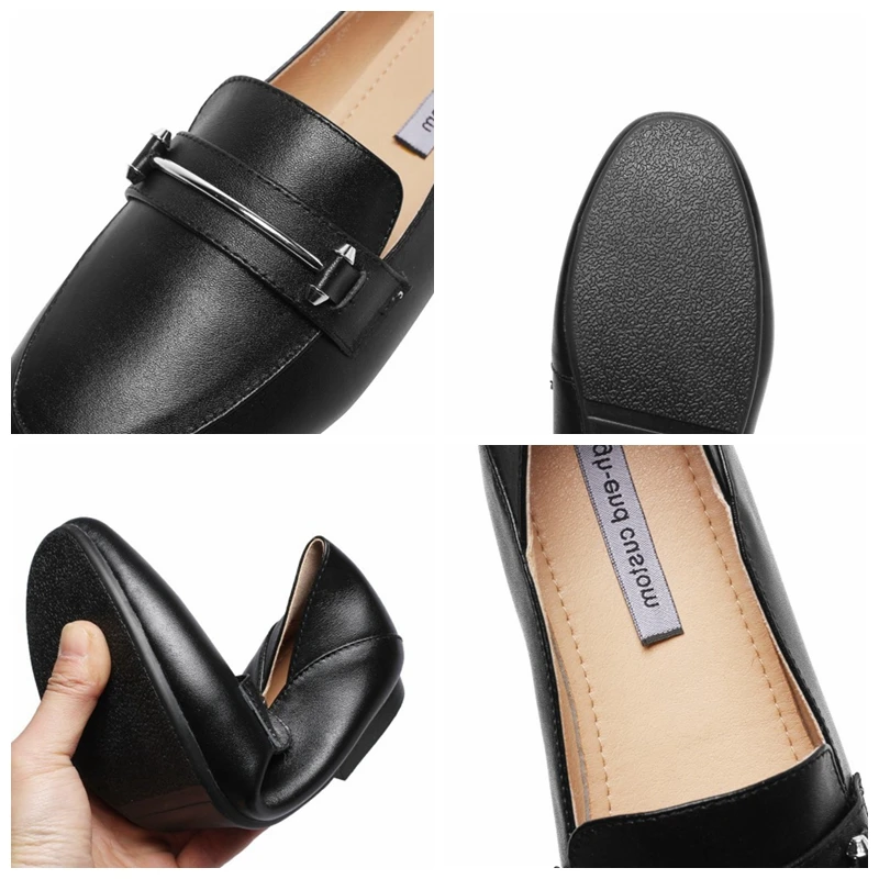 

ASILETO New 2021 Ladies Flat Shoes Round Toe Soft Classic Elegent Simple Breathable Student Big Size 34-43 Casual A3585