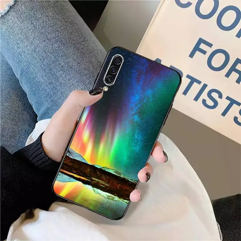 

Northern lights aurora landscape Phone Case For Samsung galaxy S 9 10 20 A 10 21 30 31 40 50 51 71 s note 20 j 4 2018 plus
