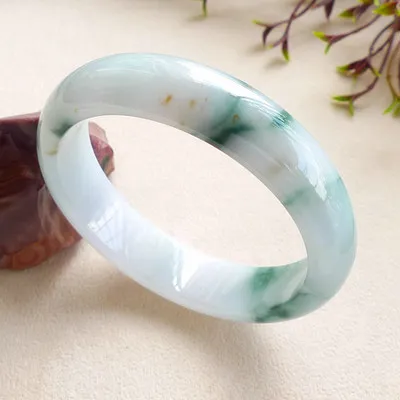 Натуральный бирманский японский браслет 54-64 мм светильник отбеленным голубым