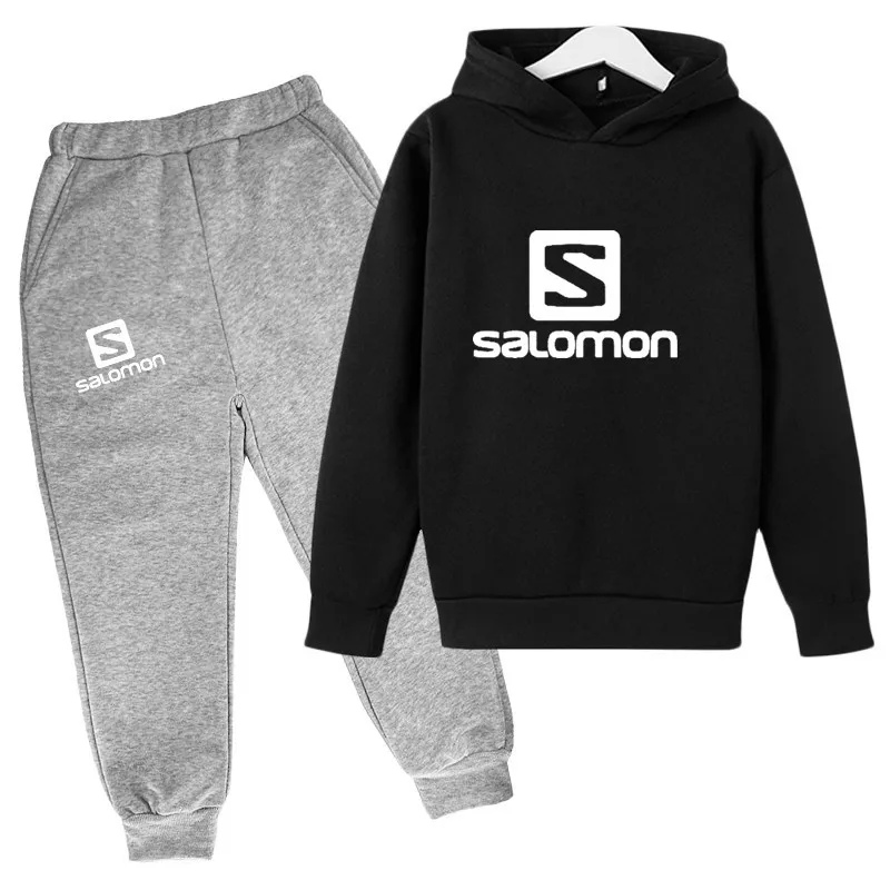 

2021 Suits Casual Sport Children's Clothes for Girls Cartoon Clothing 2 PCS Set Long Sleeve Kids Baby Hoodies Teen