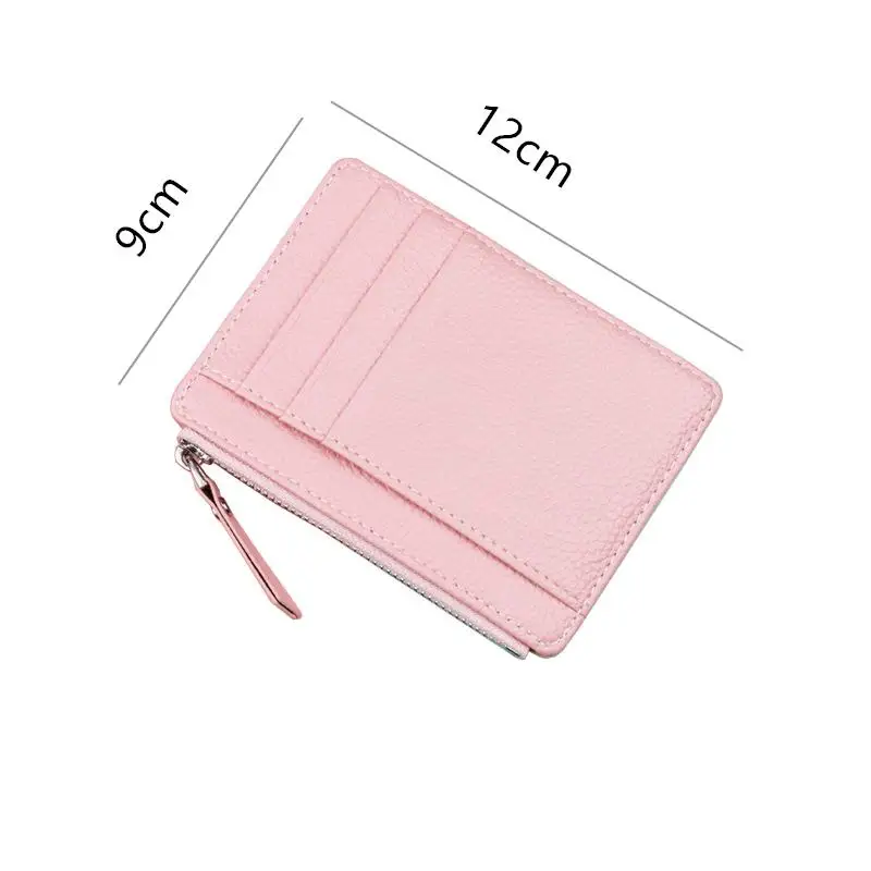 

1PC Small Wallet Credit Multi-Card Holders Package Fashion PU Function Zipper Ultra-Thin Organizer Case Student Women Coin Purse