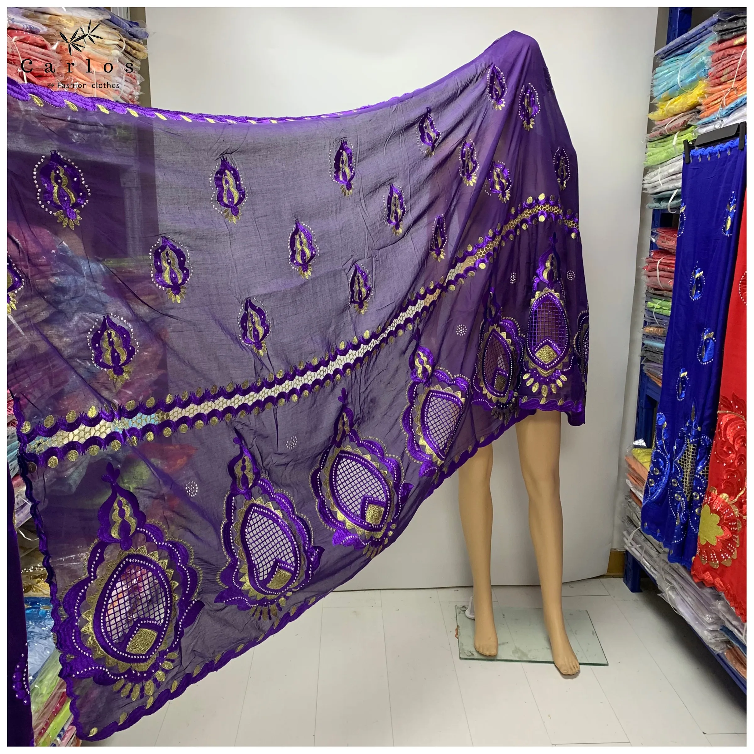 

Шарф-Хиджаб Женский, 100% хлопок, мусульманский шарф больших размеров, Sc-82