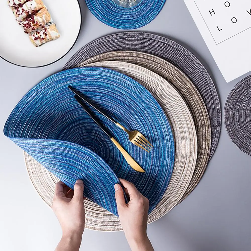 Европейский круглый Настольный коврик Нескользящие подставки для напитков