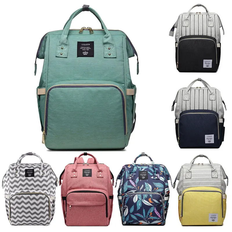 Сумка для подгузников Lequeen детский рюкзак в полоску водонепроницаемый